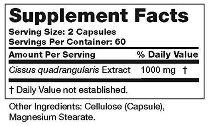 Dear Nature Cissus Extract 1000mg. 120 caps