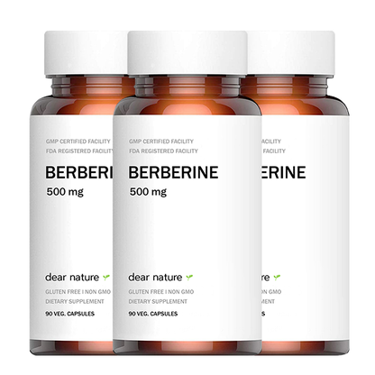 Dear Nature Berberine 500mg, 90caps, 3 pack