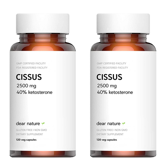 Dear Nature Cissus Extract [Premium] 2500mg w/ 40% keto. 120 caps, 2 pack