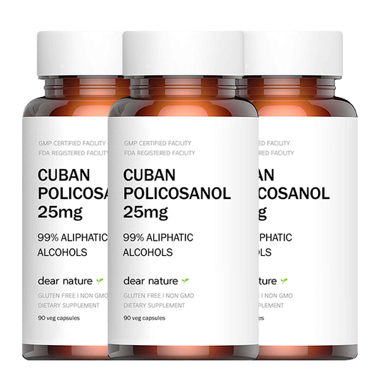 Dear Nature Cuban Policosanol 25mg. 90 caps, 3 pack