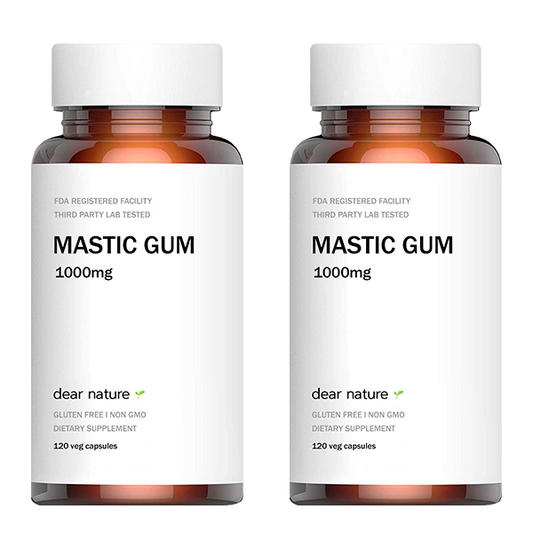 Dear Nature Mastic gum 1000mg. 120 caps, 2 pack