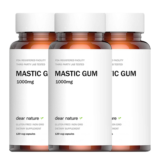 Dear Nature Mastic gum 1000mg. 120 caps, 3 pack