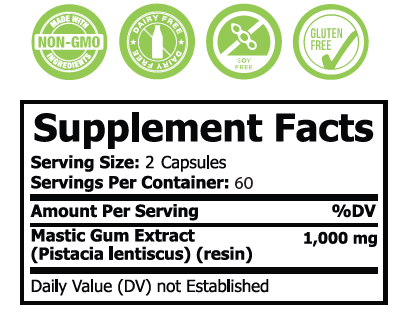 Dear Nature Mastic gum 1000mg. 120 caps