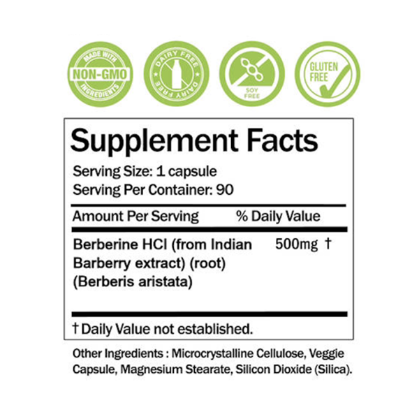 Dear Nature Berberine 500mg, 90caps